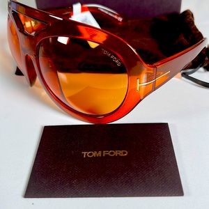 Wide Orange Tom Ford Frame glasses
